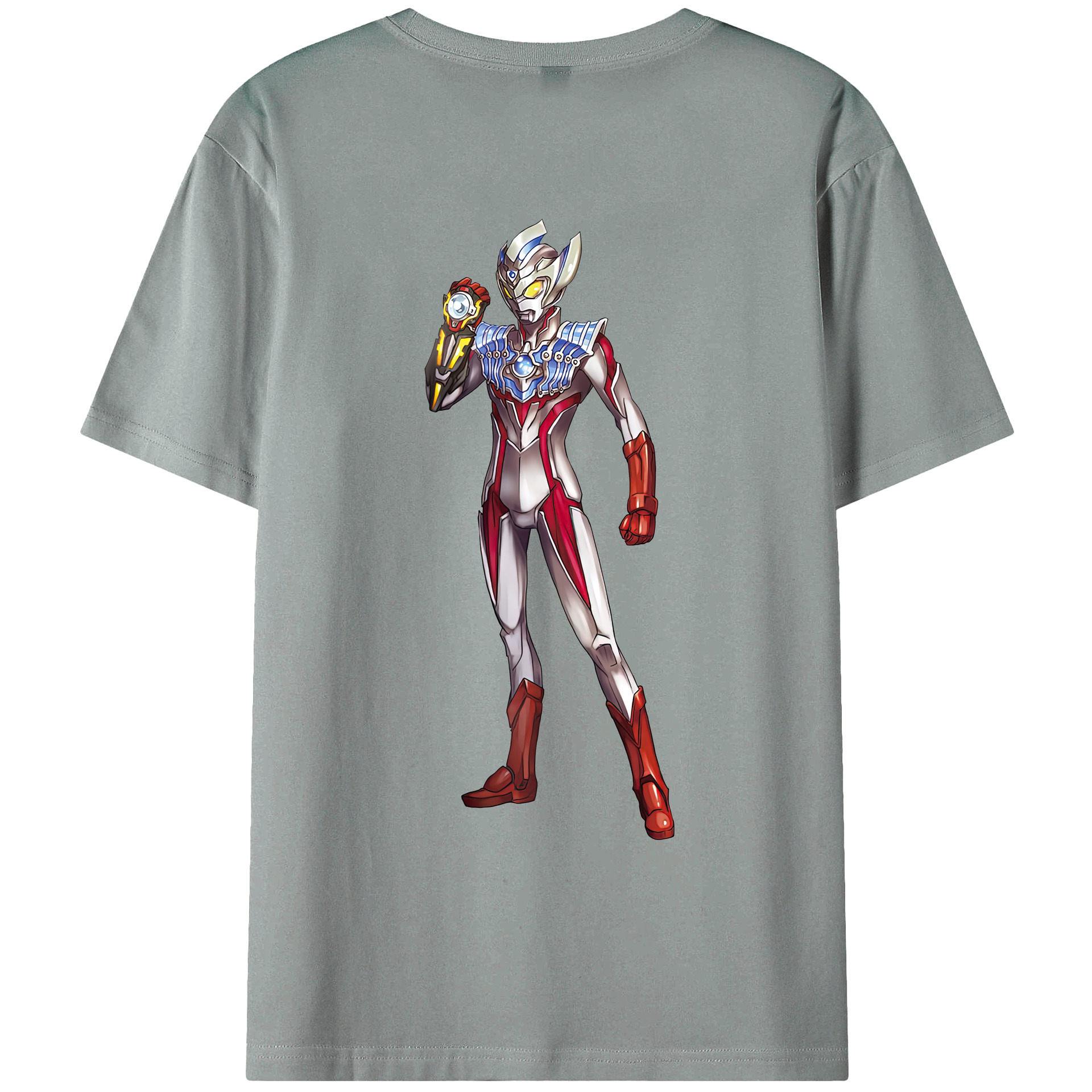 （画像用） ウルトラマン Ultraman 綿100％ メンズ半袖Tシャツ（バックプリント） 通気性